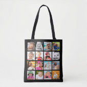 Tote Bag Photo Collage personnalisé unique (Devant)