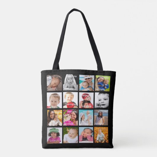 Tote Bag Photo Collage personnalisé unique (Dos)