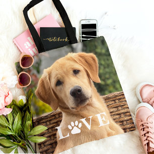 Tote Bag Photo d'amour de patte personnalisée de mon meille