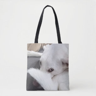 Tote Bag Photo de chien aux yeux mystérieux