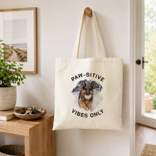 Tote Bag Photo de chien GSD vibes positives seulement