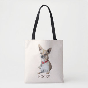 Tote Bag Photo de chien personnalisé Nom de l'animal de c