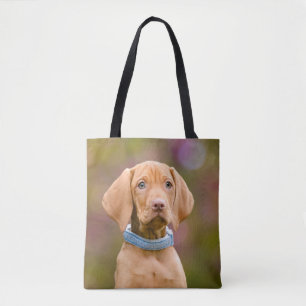 Tote Bag Photo de chiot hongrois aux yeux de chiots cupides