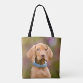 Tote Bag Photo de chiot hongrois aux yeux de chiots cupides (Dos)