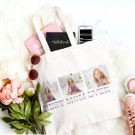 Tote Bag Photo de collage moderne Meilleure mère Ever Purpl<br><div class="desc">Cette photo de collage moderne présente le message "Best Mom Ever" écrit dans un script élégant, placé contre un bel arrière - plan violet. La conception de collage comprend plusieurs emplacements photo, vous permettant d'ajouter vos souvenirs préférés à votre mère, que ce soit des photos de moments spéciaux que vous...</div>