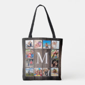 Tote Bag Photo de Custom Collage Rustic Farmhouse Family (Dos)