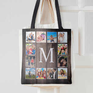 Tote Bag Photo de Custom Collage Rustic Farmhouse Family
