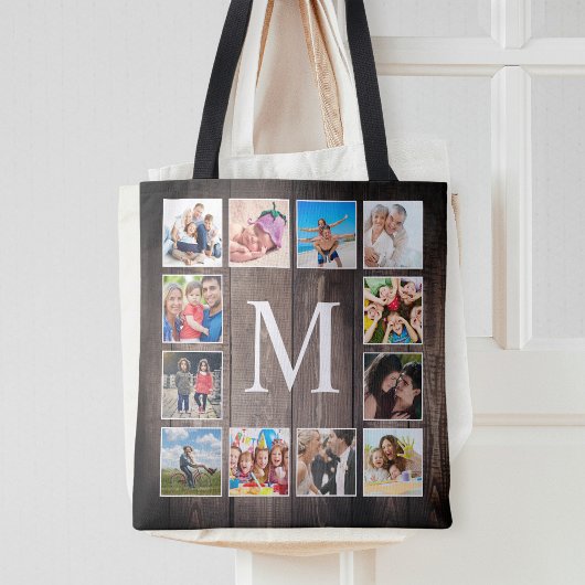 Tote Bag Photo de Custom Collage Rustic Farmhouse Family