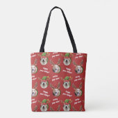 Tote Bag Photo de deux chiens Elf & Reindeer Antler Noël Ca (Dos)