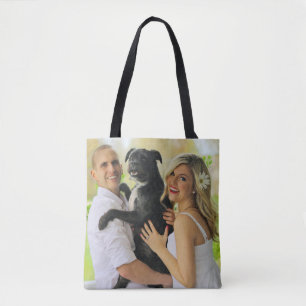 Tote Bag Photo De Famille Avec Modèle De Chien