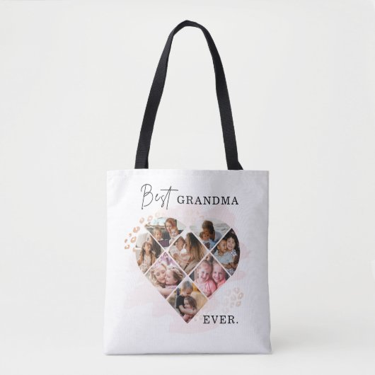 Tote Bag Photo de famille Meilleure grand-mère Jamais forme (Devant)