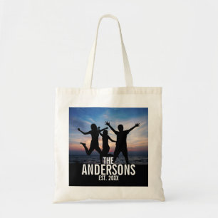 Tote Bag Photo de famille personnalisée avec nom de famille