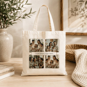 Tote Bag Photo de famille personnalisée – Ensemble est tout