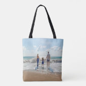 Tote Bag Photo de famille vacances d'été (Dos)