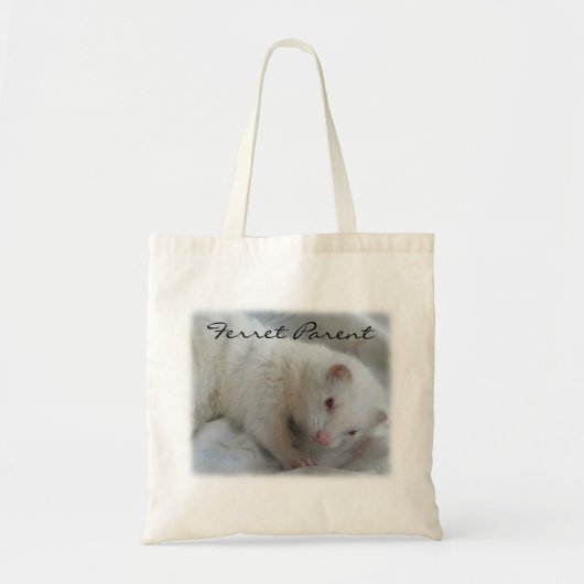 Tote Bag Photo de Ferret Albino Blanc (Devant)