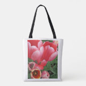 Tote Bag photo de fleurs de tulipes roses (Dos)
