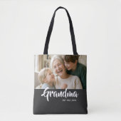 Tote Bag Photo de grand-mère établie Script (Devant)