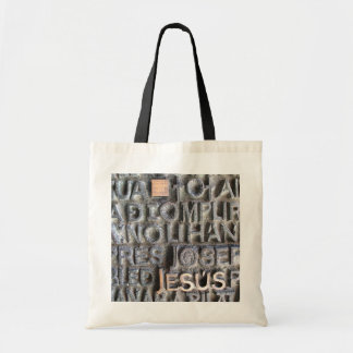 Tote Bag Photo de Jésus Sagrada Familia de plaque en bronze
