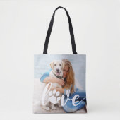 Tote Bag Photo de l'Amoureux des chiens Empreinte de patte  (Devant)