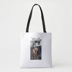 Tote Bag Photo de naissance d'animal de compagnie chien cha