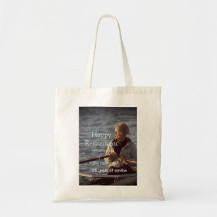 Tote Bag Photo de retraite heureuse nom année années de ser