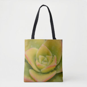 Tote Bag Photo de voyage botanique de succulente émeraude