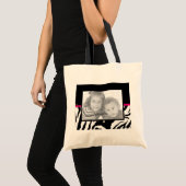 TOTE BAG PHOTO D'IMPRESSION EN ZEBRA NOIR ET BLANC (Devant (produit))