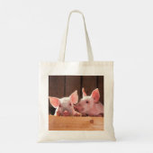 Tote Bag Photo d'un animal de porcelets roses mignons (Dos)
