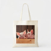 Tote Bag Photo d'un animal de porcelets roses mignons (Devant)
