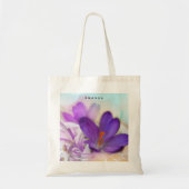 Tote Bag Photo d'un joli Crocus de printemps violet (Devant)