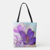Tote Bag Photo d'un joli Crocus de printemps violet (Dos)