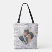 Tote Bag Photo en forme de coeur Véritable Valentin d'amour (Dos)