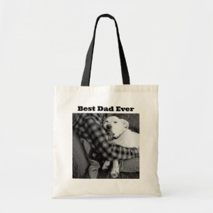 Tote Bag Photo en noir et blanc de chien en train de frappe