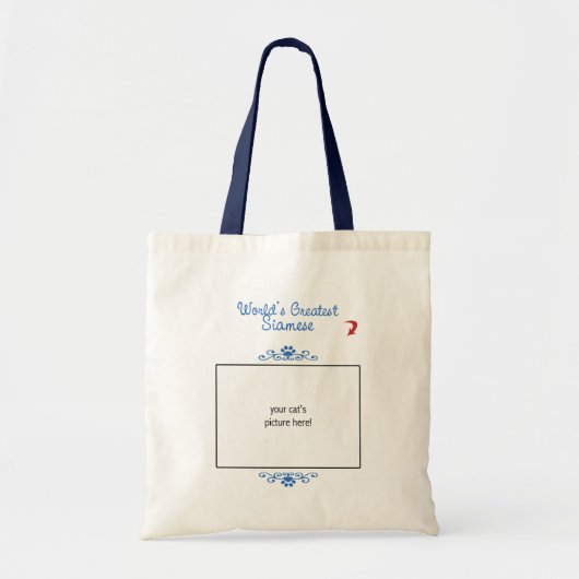 Tote Bag Photo faite sur commande ! Plus grand siamois des (Devant)