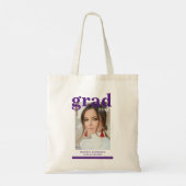 Tote Bag Photo Graduation Party Élégant Script moderne (Dos)