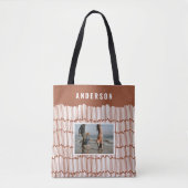 Tote Bag Photo graphique minima moderne terracotta (Devant)