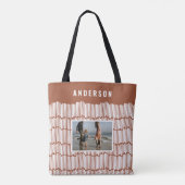 Tote Bag Photo graphique minima moderne terracotta (Dos)
