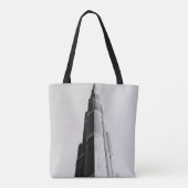 TOTE BAG PHOTO GRAYSCALE DU BÂTIMENT À HAUTE AUGMENTATION (Dos)