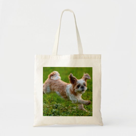 Tote Bag Photo mignonne tournant Chien Shih Tzu (Devant)