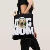 Tote Bag Photo moderne Chien Maman Simple Noir (De près)