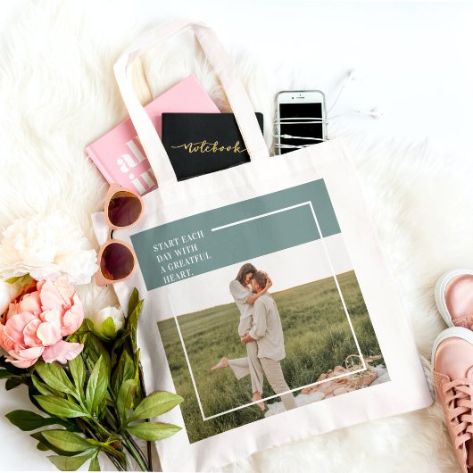 Tote Bag Photo moderne Green Famille Jolie Cadeau