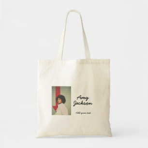 Tote Bag Photo nom complet date simple minimaliste fille fe