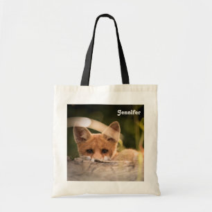 Tote Bag Photo of a Cute Little Orange Fox
