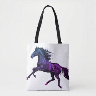 Tote Bag Photo of a Galloping Stallion on Reusable Grocery