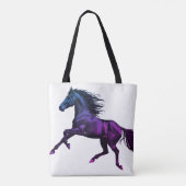 Tote Bag Photo of a Galloping Stallion on Reusable Grocery (Dos)