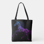 Tote Bag Photo of a Galloping Stallion on Reusable Grocery (Dos)