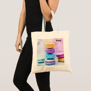 Tote Bag Photo of Colorful Macarons