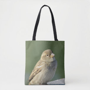 Tote Bag Photo Oiseau Petit Bruant Brown Maison