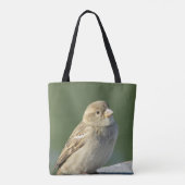 Tote Bag Photo Oiseau Petit Bruant Brown Maison (Dos)