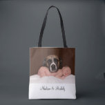 Tote Bag Photo Personnalisée Bébé Et Chien Fourre-tout À De<br><div class="desc">Créez votre propre fourre-tout photo recto verso avec votre photo personnalisée avec votre modèle d'image à fond vidé. Téléchargez facilement vos propres photos avec votre propre caractère et des sujets chers. Ajoutez une photo à l'avant et à l'arrière. Ils peuvent être identiques ou différents.</div>